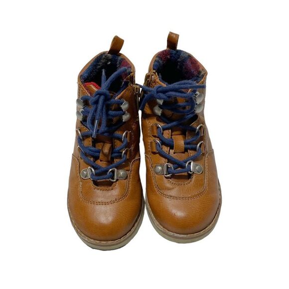 GAP Kids Faux Leather Hiker Boots in Tan - Picture 2 of 4